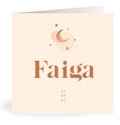 Geboortekaartje naam Faiga m1