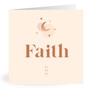 Geboortekaartje naam Faith m1