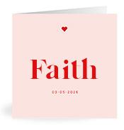 Geboortekaartje naam Faith m3