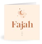 Geboortekaartje naam Fajah m1