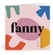 Geboortekaartje naam Fanny m2