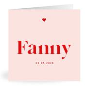 Geboortekaartje naam Fanny m3