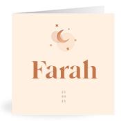 Geboortekaartje naam Farah m1