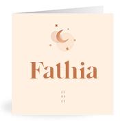 Geboortekaartje naam Fathia m1