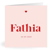 Geboortekaartje naam Fathia m3