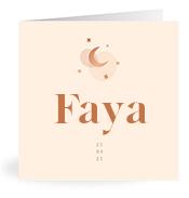 Geboortekaartje naam Faya m1