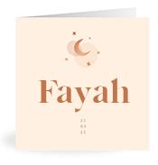 Geboortekaartje naam Fayah m1
