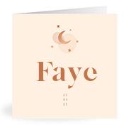 Geboortekaartje naam Faye m1