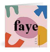 Geboortekaartje naam Faye m2