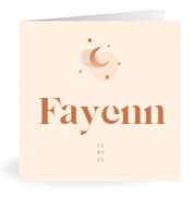 Geboortekaartje naam Fayenn m1