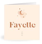 Geboortekaartje naam Fayette m1
