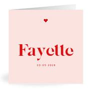 Geboortekaartje naam Fayette m3