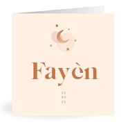 Geboortekaartje naam Fayèn m1