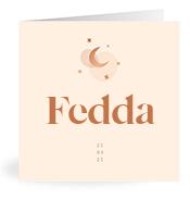 Geboortekaartje naam Fedda m1
