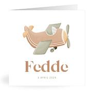 Geboortekaartje naam Fedde j1