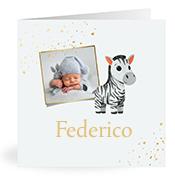 Geboortekaartje naam Federico j2