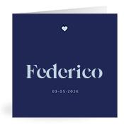 Geboortekaartje naam Federico j3