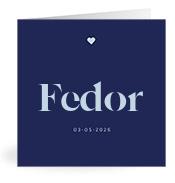 Geboortekaartje naam Fedor j3