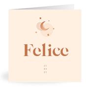 Geboortekaartje naam Felice m1