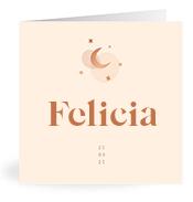 Geboortekaartje naam Felicia m1