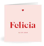 Geboortekaartje naam Felicia m3