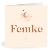 Geboortekaartje naam Femke m1
