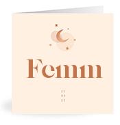 Geboortekaartje naam Femm m1