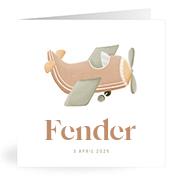 Geboortekaartje naam Fender j1