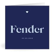 Geboortekaartje naam Fender j3