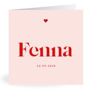 Geboortekaartje naam Fenna m3