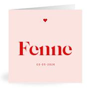 Geboortekaartje naam Fenne m3