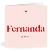 Geboortekaartje naam Fernanda m3