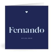 Geboortekaartje naam Fernando j3
