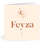 Geboortekaartje naam Feyza m1