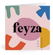 Geboortekaartje naam Feyza m2