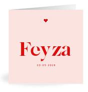 Geboortekaartje naam Feyza m3