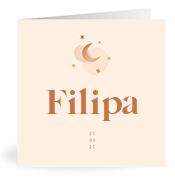 Geboortekaartje naam Filipa m1