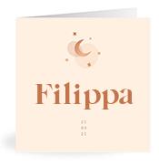 Geboortekaartje naam Filippa m1