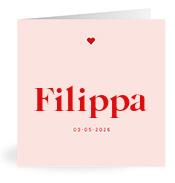 Geboortekaartje naam Filippa m3