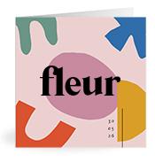 Geboortekaartje naam Fleur m2