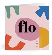 Geboortekaartje naam Flo m2