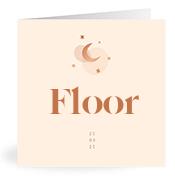 Geboortekaartje naam Floor m1