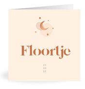 Geboortekaartje naam Floortje m1