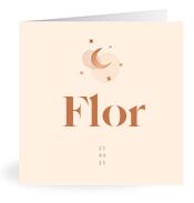 Geboortekaartje naam Flor m1