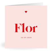 Geboortekaartje naam Flor m3