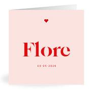 Geboortekaartje naam Flore m3