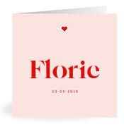 Geboortekaartje naam Florie m3