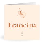 Geboortekaartje naam Francina m1