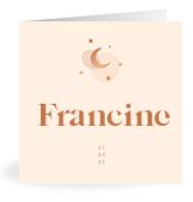 Geboortekaartje naam Francine m1