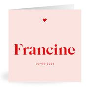 Geboortekaartje naam Francine m3